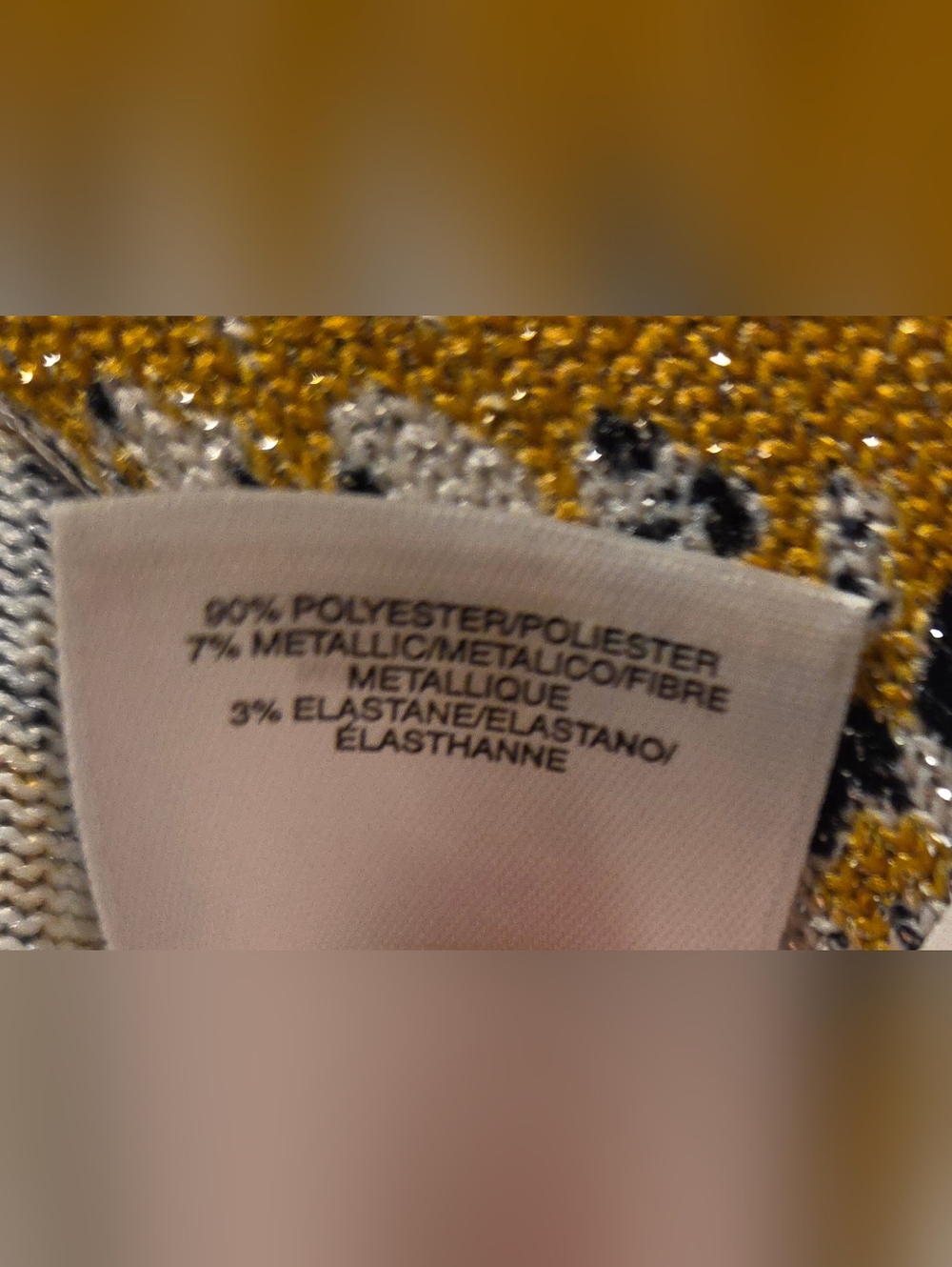 NWT Kasper Gold Snake-Print Open Front Cardigan Sweater Size L - Picture 15 of 15